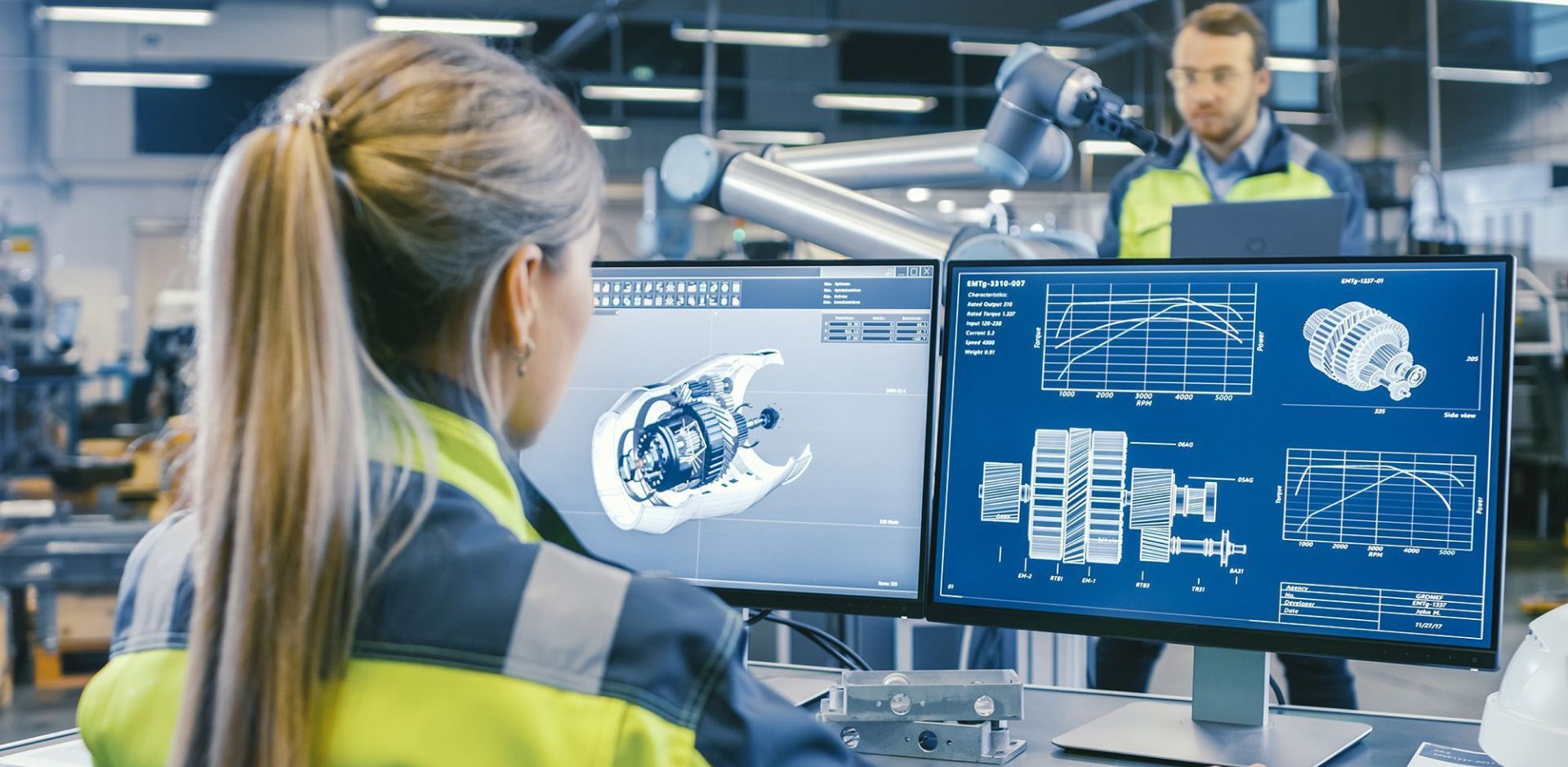 Herstellung eine technischen Zeichnung am Computer